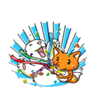 Happy the bear＆ PoutyFox, CheekyTogether（個別スタンプ：40）