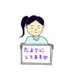 恋する女子のホワイトボードスタンプ（個別スタンプ：35）