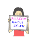 恋する女子のホワイトボードスタンプ（個別スタンプ：39）