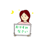 恋する女子のホワイトボードスタンプ（個別スタンプ：40）