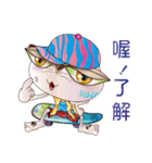 Cicada Cat /  kawaii clogs hip-hop show.（個別スタンプ：19）