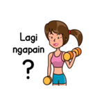 Sporty Gym Girl（個別スタンプ：4）