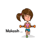 Sporty Gym Girl（個別スタンプ：8）