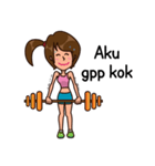 Sporty Gym Girl（個別スタンプ：24）