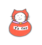 Yのネコ 2  白猫アユム（個別スタンプ：36）