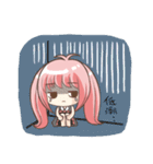 Girl with a small rabbit natural to stay（個別スタンプ：5）