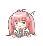 Girl with a small rabbit natural to stay（個別スタンプ：13）