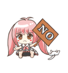 Girl with a small rabbit natural to stay（個別スタンプ：27）