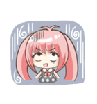 Girl with a small rabbit natural to stay（個別スタンプ：37）
