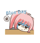 Girl with a small rabbit natural to stay（個別スタンプ：38）