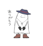 おしゃれおばけくん（個別スタンプ：3）