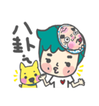 Dog and cat and people（個別スタンプ：8）