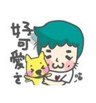 Dog and cat and people（個別スタンプ：36）