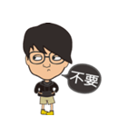The boy wearing glasses loves winter（個別スタンプ：4）