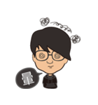 The boy wearing glasses loves winter（個別スタンプ：24）