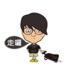 The boy wearing glasses loves winter（個別スタンプ：25）
