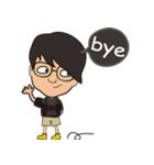 The boy wearing glasses loves winter（個別スタンプ：40）