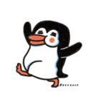 Playing together with the fat Penguin ！（個別スタンプ：1）
