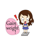 The exercise of plump girl (EN)（個別スタンプ：3）