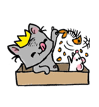 Cat in a box. Cat in a Fort. I（個別スタンプ：9）