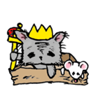Cat in a box. Cat in a Fort. I（個別スタンプ：14）