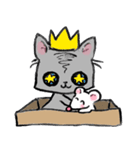 Cat in a box. Cat in a Fort. I（個別スタンプ：16）