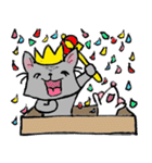 Cat in a box. Cat in a Fort. I（個別スタンプ：17）