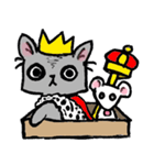 Cat in a box. Cat in a Fort. I（個別スタンプ：18）