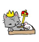Cat in a box. Cat in a Fort. I（個別スタンプ：19）