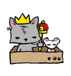 Cat in a box. Cat in a Fort. I（個別スタンプ：21）