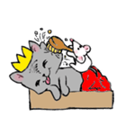 Cat in a box. Cat in a Fort. I（個別スタンプ：27）