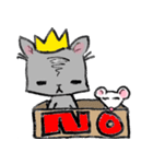 Cat in a box. Cat in a Fort. I（個別スタンプ：36）