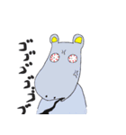 魂の抜けたカバ（個別スタンプ：19）