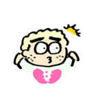 モコモコくんとサラサラさん（個別スタンプ：3）