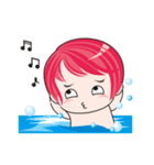 cute ！ working.....（個別スタンプ：7）
