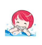 cute ！ working.....（個別スタンプ：8）