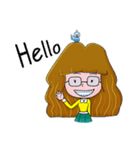 Bahmi Happy Girl (EN)（個別スタンプ：1）