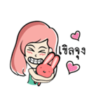 Nongnammon Cute Girl（個別スタンプ：5）