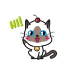 Siamese Cat mischievous fun by Kanomko（個別スタンプ：1）