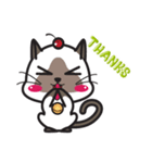 Siamese Cat mischievous fun by Kanomko（個別スタンプ：13）