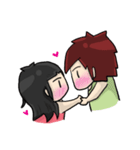 Cute Hui's life: Couple in love（個別スタンプ：4）