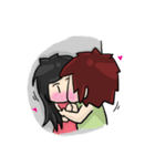 Cute Hui's life: Couple in love（個別スタンプ：7）