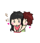 Cute Hui's life: Couple in love（個別スタンプ：18）