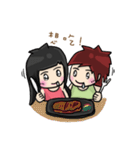 Cute Hui's life: Couple in love（個別スタンプ：24）