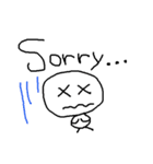 cute hand writing sticker（個別スタンプ：2）