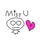 cute hand writing sticker（個別スタンプ：15）