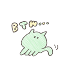 【手がき】ねこくらげ（個別スタンプ：4）