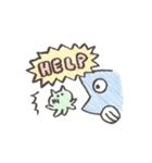 【手がき】ねこくらげ（個別スタンプ：13）