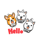 Hello！puppies！（個別スタンプ：1）