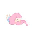 髪の毛が綿あめちゃん（個別スタンプ：1）